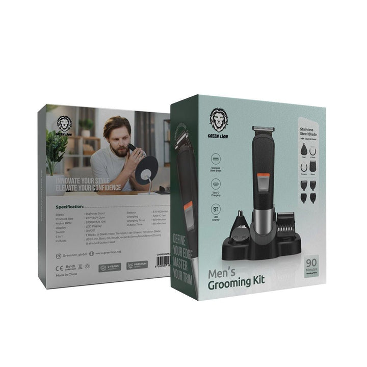 Green Lion Men Grooming Set – Black - Eufy iraq