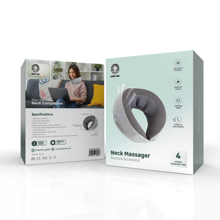 Green Lion Neck Massager 5W - Grey SKU: GNNECKMASSRGY - Eufy iraq