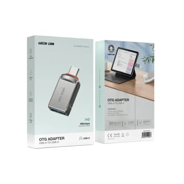 Green Lion OTG ADAPTER USB - A TO USB - C GRAY - Eufy iraq