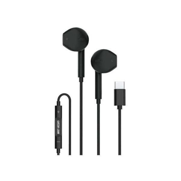 Green Lion Stereo Earphone With Type - C Connector Black - Eufy iraq