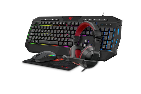 Havit KB501CM Gaming Combo 4 IN 1 (Keyboard + Mouse+ Headphone + Mouse Pad) - Eufy iraq