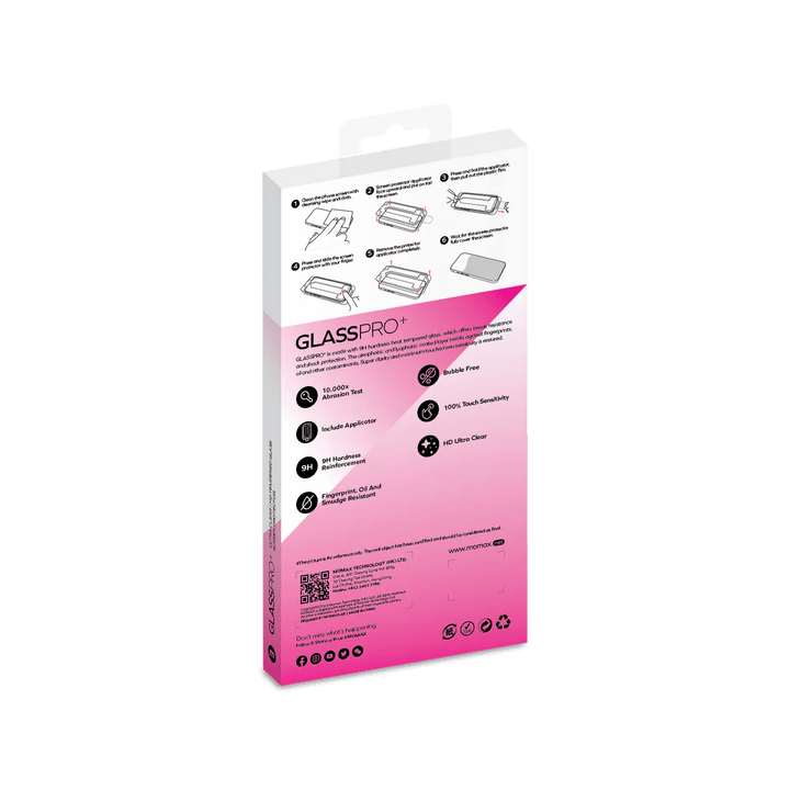 iPhone 15 Series GlassPro+ Full coverage screen protector لاصق شفاف - Eufy iraq