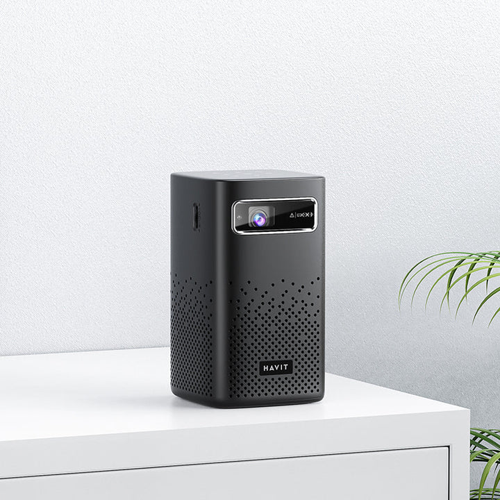 جهاز العرض Havit PJ208 PRO - EU Prime Onyx Smart Projector جهاز عرض DLP محمول: بطارية مدمجة 8000mAh ، نظام Android9.0 ، ودعم 3D - Eufy iraq
