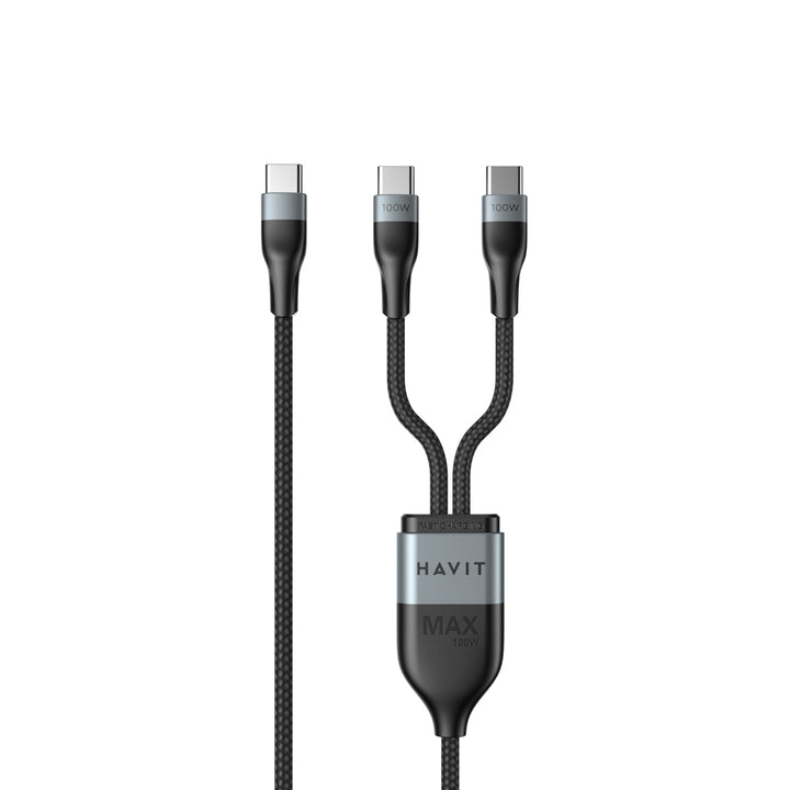 كيبل شحن هافيت (Havit) - الموديل CB6325 USB Type - C إلى (2x USB Type - C) - Eufy iraq