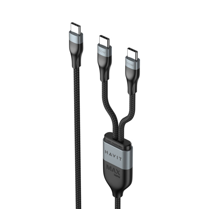 كيبل شحن هافيت (Havit) - الموديل CB6325 USB Type - C إلى (2x USB Type - C) - Eufy iraq