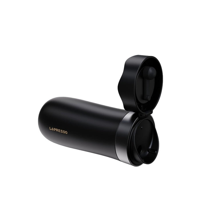 LePresso Insulated Mug with French Press - Black 320ML - Eufy iraq
