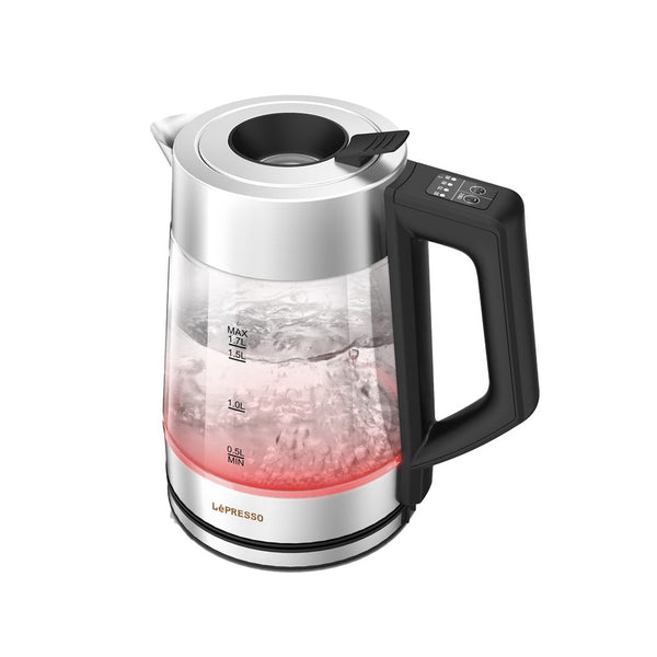 LePresso Multi - Temperature Illuminated Glass Kettle - Black - Eufy iraq
