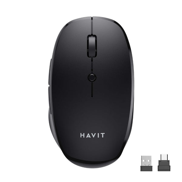 ماوس Havit MS50WB اللاسلكي ( Tri - Mode ) الماوس المتعدد: 7 أزرار صامتة، Tri - Mode اتصال، وتصميم خفيف - Eufy iraq
