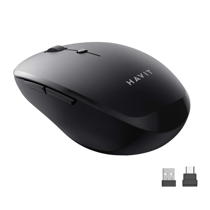 ماوس Havit MS50WB اللاسلكي ( Tri - Mode ) الماوس المتعدد: 7 أزرار صامتة، Tri - Mode اتصال، وتصميم خفيف - Eufy iraq