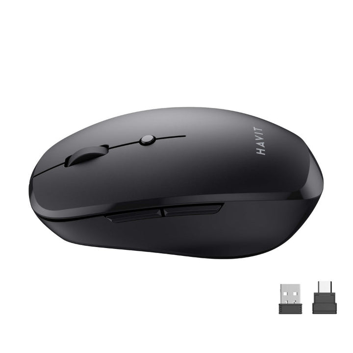 ماوس Havit MS50WB اللاسلكي ( Tri - Mode ) الماوس المتعدد: 7 أزرار صامتة، Tri - Mode اتصال، وتصميم خفيف - Eufy iraq