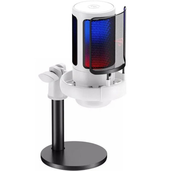 مايكروفون هافيت GK50 للايف (Live Microphone) - أبيض مايكروفون مكتبي مكثف (Condenser) بجودة بث مباشر - Eufy iraq