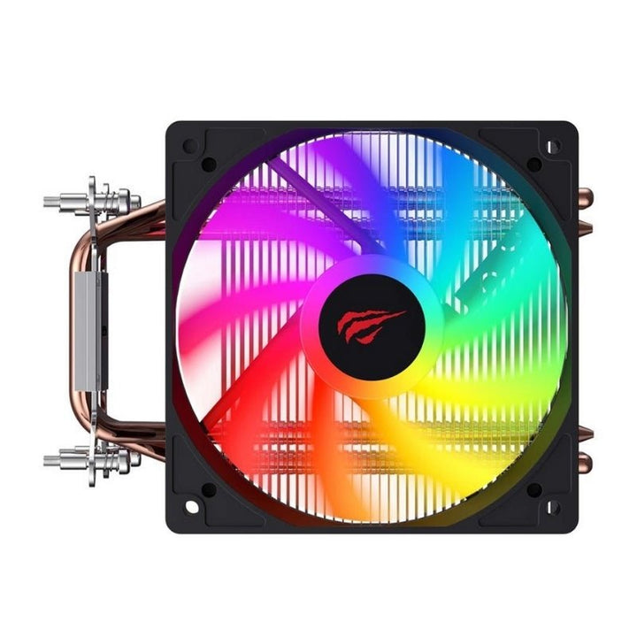 مبرد المعالج الهوائي Havit F2005 (Air CPU Cooler) قوة تبريد قصوى 200 واط مع 6 أنابيب نحاسية وإضاءة RGB - Eufy iraq