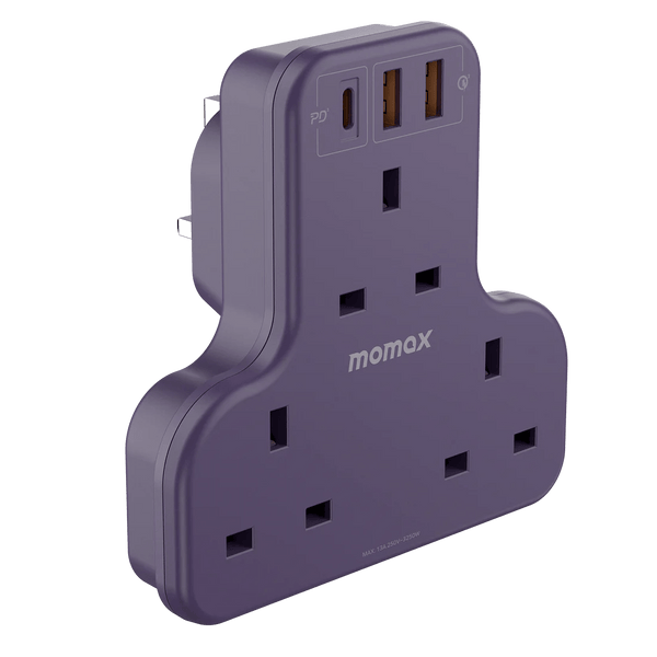 Momax Oneplug 3 - Outlet T - Shaped Extension Socket With USB US6K - Eufy iraq