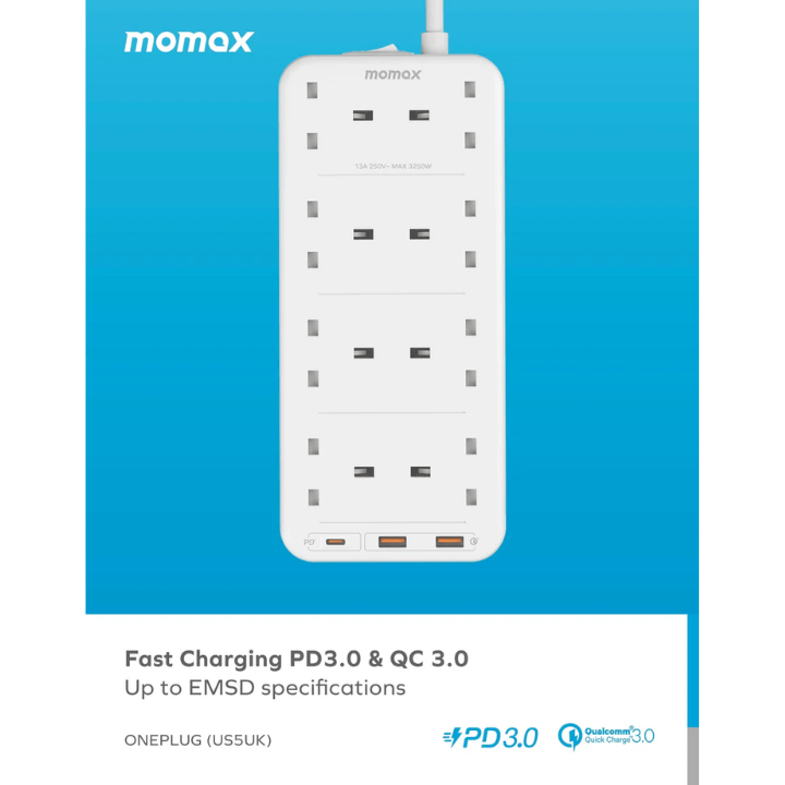 Momax oneplug 8 - outlet power strip with USB سيار كهربائي مع منافذ شحن - Eufy iraq