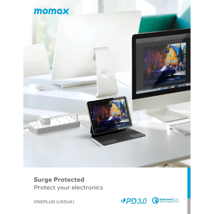 Momax oneplug 8 - outlet power strip with USB سيار كهربائي مع منافذ شحن - Eufy iraq