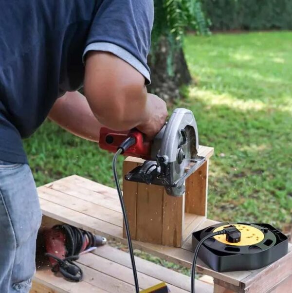 Porodo 4AC Extension Cable Reel with UK Plug (10m Wire) – Black - Eufy iraq