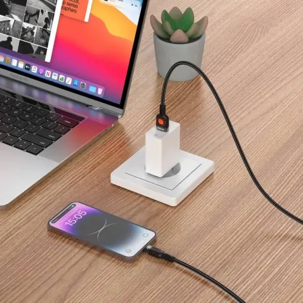 Porodo Alum. Alloy Braided Cable USB to Type - C 1.2m – Black - Eufy iraq