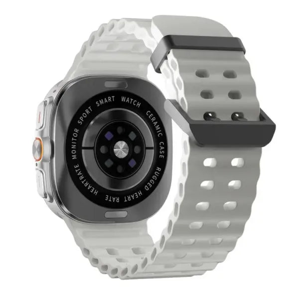 Porodo Amoled 1.43″ Smart Watch Silver Dial with 34mm White Ocean Band – Silver - Eufy iraq