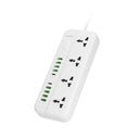 Porodo Blue 4 AC Power Socket With 2Type - C, 8USB - A (3m wire) Uk  -  White - Eufy iraq
