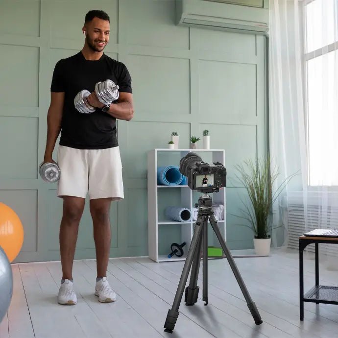Porodo Flexible Foldable and Extendabl Tripod Stand   -  Black - Eufy iraq