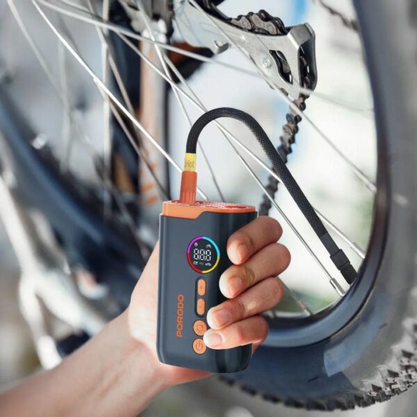Porodo Lifestyle 55W Portable Tire Inflator 150 PSI with 4 Modes and Digital Display منفاخ اطارات - Eufy iraq