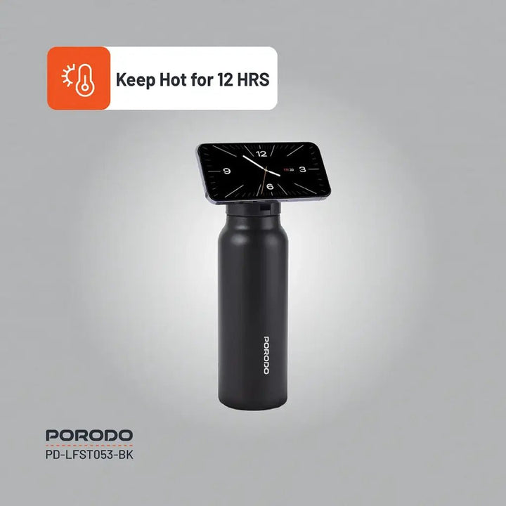 Porodo Lifestyle Magnetic Mount Water Bottle - Black - Eufy iraq
