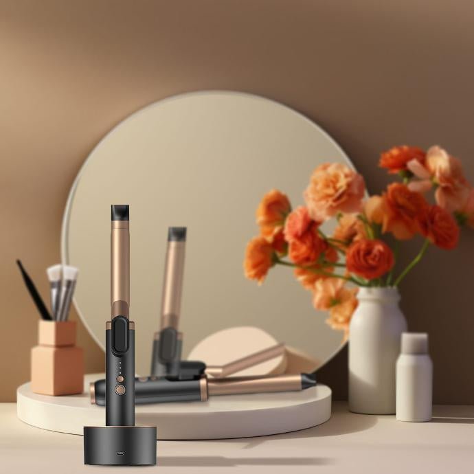 Porodo LifeStyle Wireless Rechargeable Hair Curler - Black - Eufy iraq