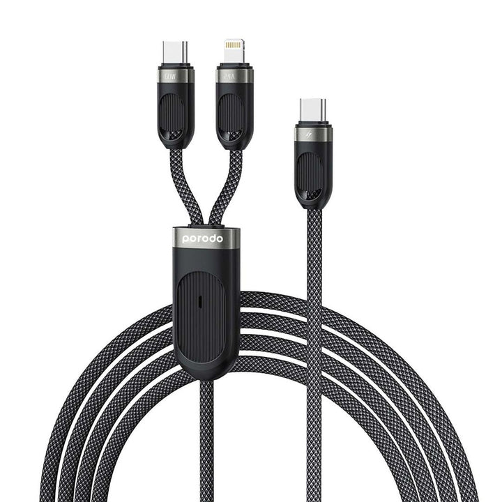 Porodo Type - C & Lightning Fast Charging Cable - Black - Eufy iraq