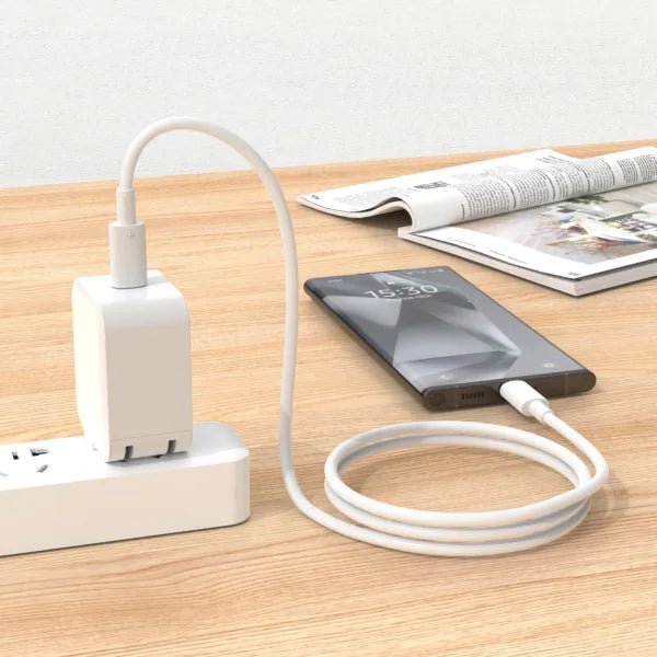 Porodo Type - C to C PVC Cable 3m – White - Eufy iraq