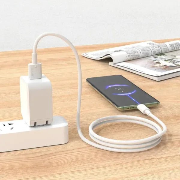 Porodo USB A to C PVC Cable 1.2m – White - Eufy iraq