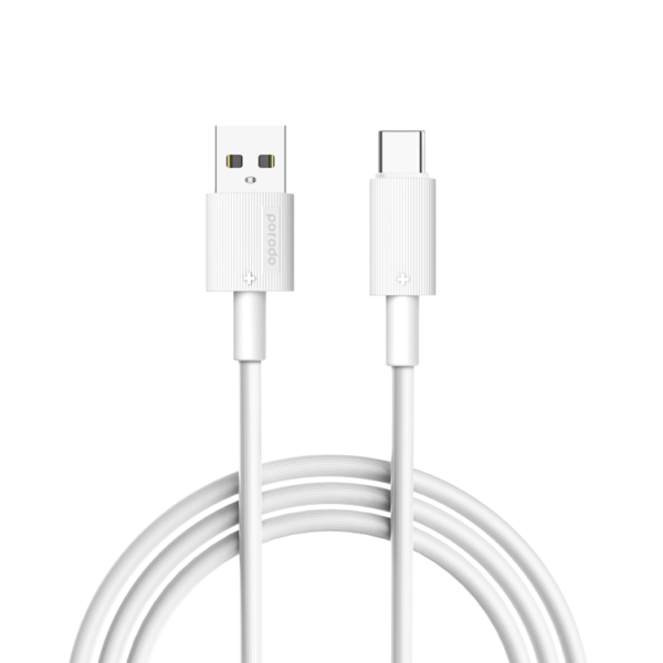 Porodo USB A to C PVC Cable 3m – White - Eufy iraq