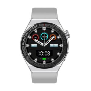 Porodo Zebro Smart Watch Silver dial + Grey Silicon Strap & Silver Metal starp - Eufy iraq