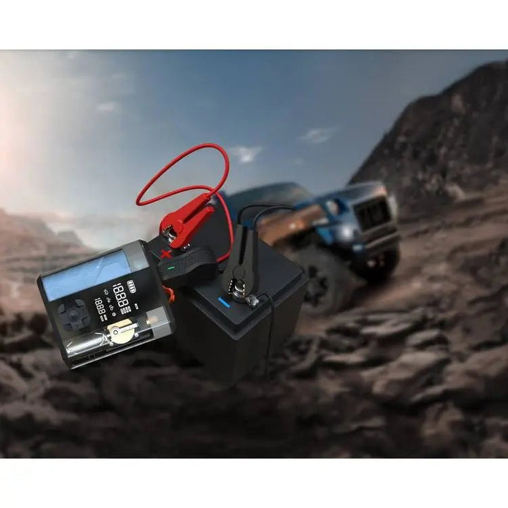 Powerology 8800mAh Multi Functional Jump Starter with Tire Inflator – Transparent - Eufy iraq