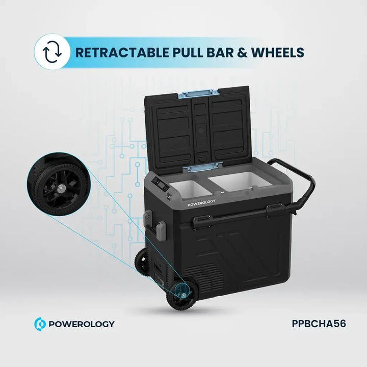 Powerology Dual Compartment Smart Fridge and Freezer 60L - Gray - Eufy iraq