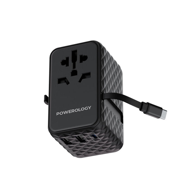 Powerology GaN Universal Charger Retractable Type - C Cable - Eufy iraq