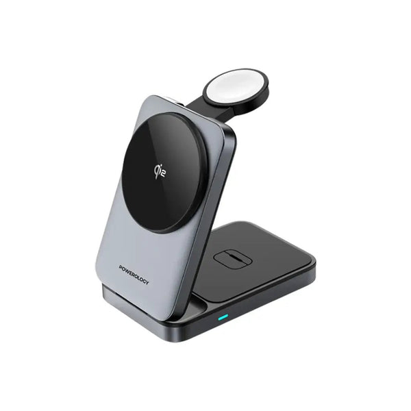 Powerology Qi2 Fast Charging Multi - Device Hub - Black - Eufy iraq