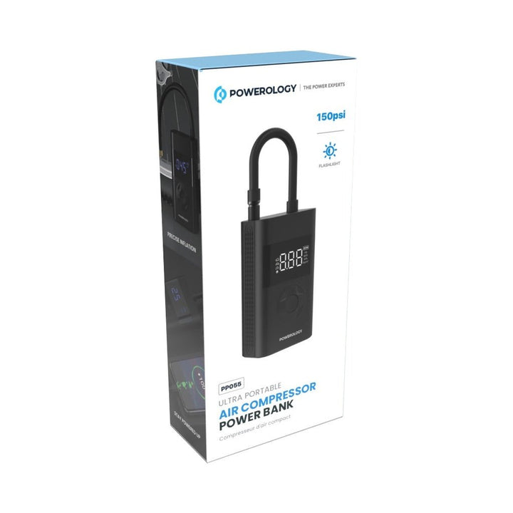 Powerology Ultra Portable Air Compressor Power Bank - Black - Eufy iraq