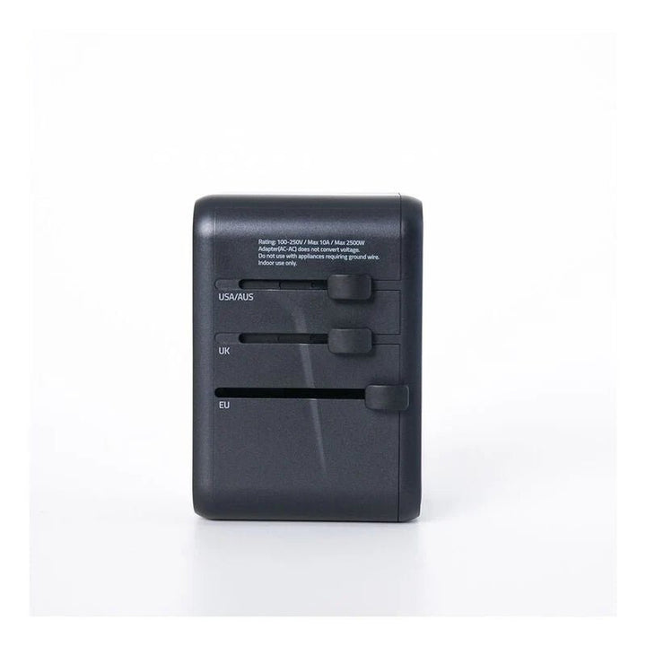 Powerology Universal Multi - Port Travel Adapter PD 65W ( 3X Type - C / 2X USB - A Ports ) – - Eufy iraq