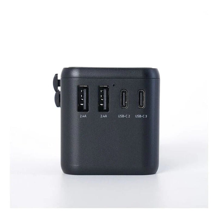 Powerology Universal Multi - Port Travel Adapter PD 65W ( 3X Type - C / 2X USB - A Ports ) – - Eufy iraq