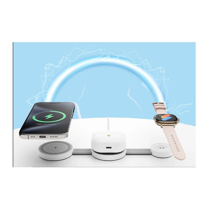 شاحن هافيت اللاسلكي القابل للطي (Havit) - الموديل W3105 شاحن سفر 3 في 1: اشحن هاتفك، ساعتك، وسماعاتك في آن واحد - Eufy iraq