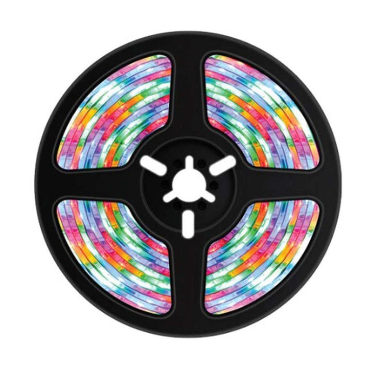 شريط إضاءة RGB تفاعلي مع الصوت من بورودو | 5 متر | ريموت 44 زر Porodo Blue Sound Reactive RGB LED Strip Light | 16.4 Ft | 44 - Key Remote - Eufy iraq