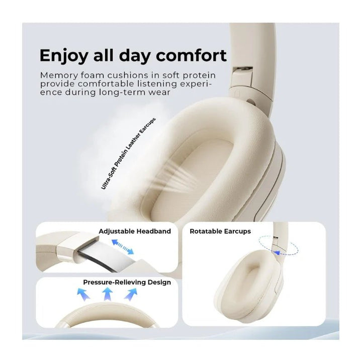 سماعة الرأس اللاسلكية Havit H612BT PRO (Active Noise Cancellation) إلغاء ضوضاء فعال، بطارية فائقة، وصوت قوي بجودة Hi - Fi - Eufy iraq