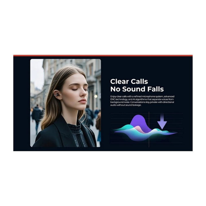 سماعات Havit OWS916 LITE اللاسلكية (Open - Ear) - تصميم Clip - on خفيف، Bluetooth5.4، ومكالمات ENC واضحة - Eufy iraq