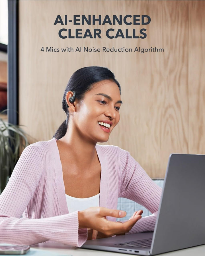 soundcore by Anker, AeroFit Open - Ear Headphones, Ultra Comfort, Snug Fit, Ergonomic Ear Hook - Eufy iraq