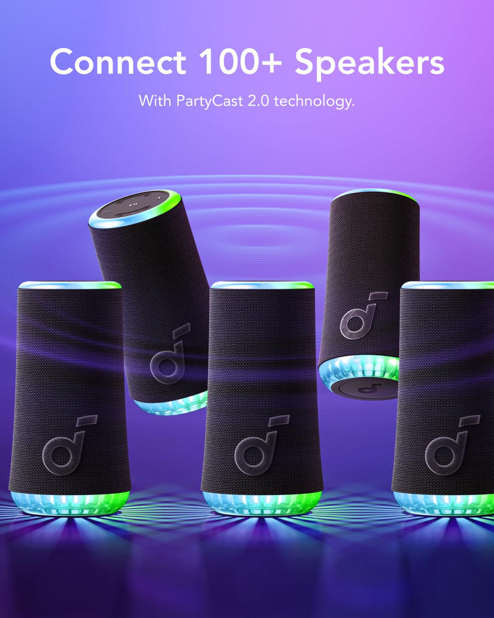 Soundcore Glow Portable Speaker with 30W 360° Sound, Synchronized Radiant Light - Eufy iraq