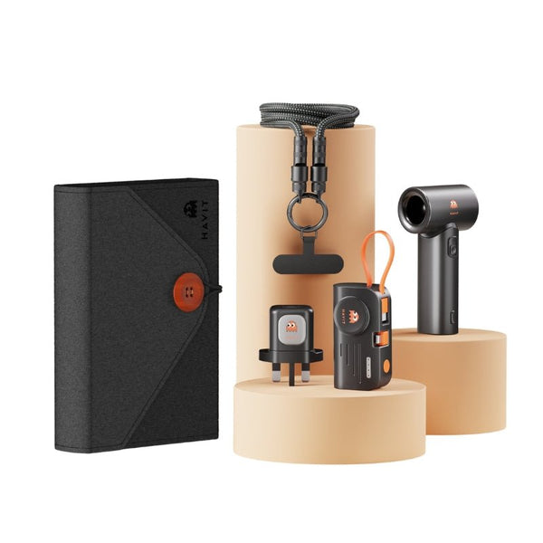 طقم شاحن هافيت (Havit) - الموديل STK011 شاحن سريع 20 واط مع منفاخ هواء للتنظيف - Eufy iraq