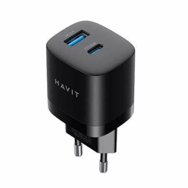 شاحن هافيت السريع (Havit) - الموديل UC30 شحن ثلاثي 30 واط لأجهزتك الذكية بتصميم UK Plug